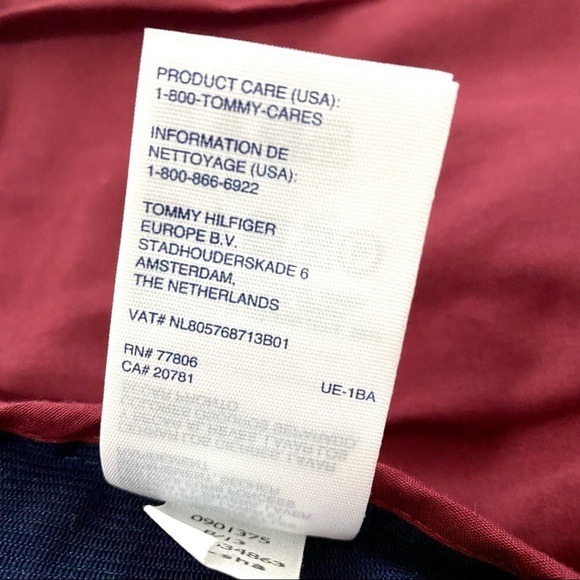 TOMMY HILFIGER Navy Blue Blazer Sz 4 Small Cotton Jacket Coat Military Pocket - Picture 11 of 16